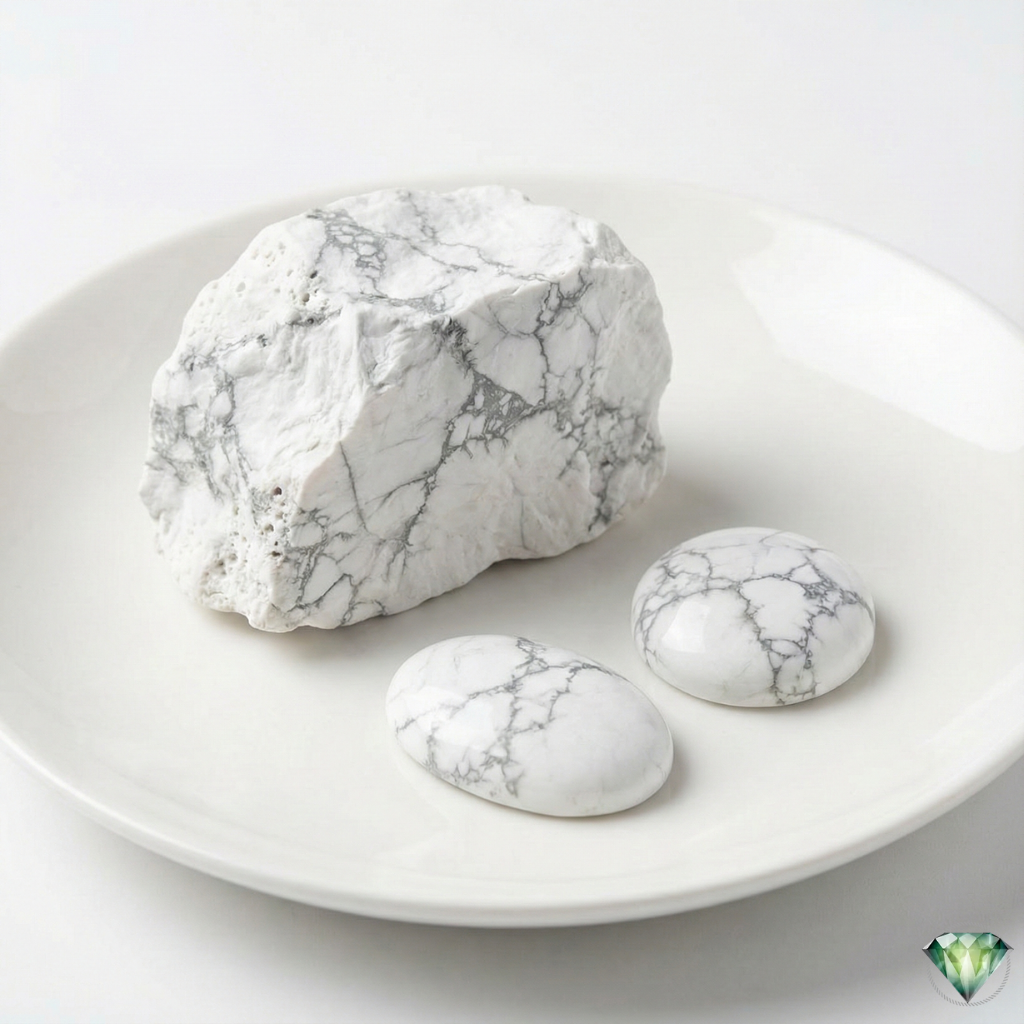 Original Howlite Stone (White Marble) - The Stone of Patience | Pakistan Gemstones - Image 3