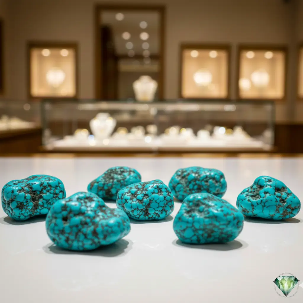 Raw Firoza (Turquoise) Stones for Sale: Rough Gemstone Specimens - Image 2
