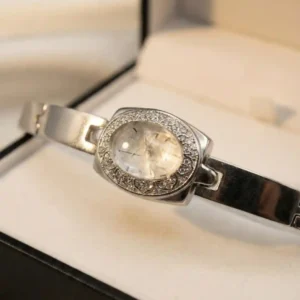 Clear Quartz Bracelet | Natural Crystal Silver Bracelet