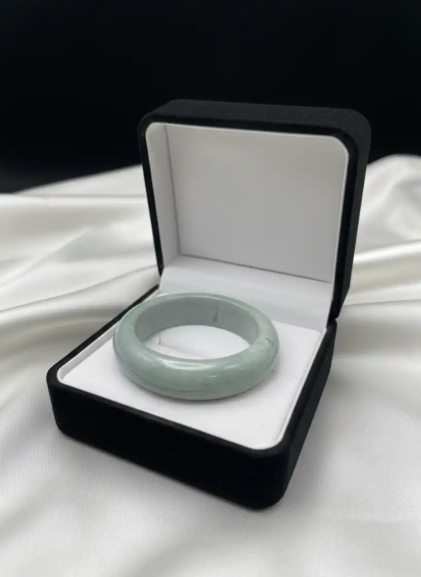 Natural Green Jade Bangle Bracelet in Luxury Jewelry Box Pakistan