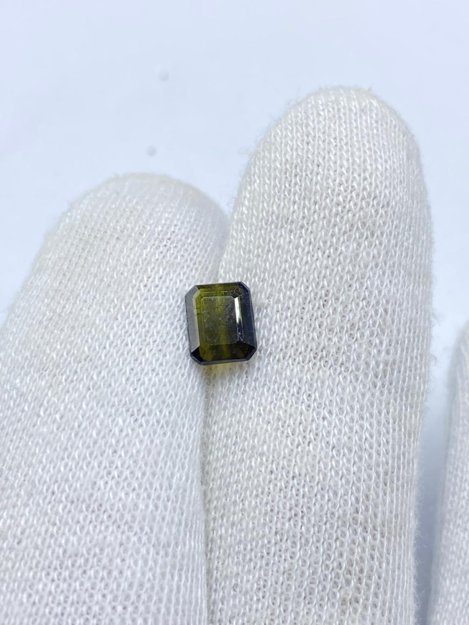 Natural Green Tourmaline 1.45 Carat – Emerald Cut Premium Gemstone